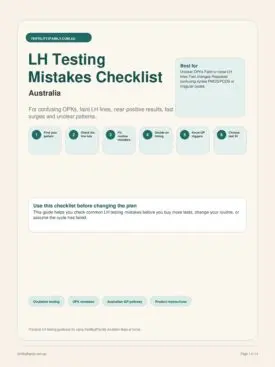 Cover of the Fertility2Family LH Testing Mistakes Checklist PDF
