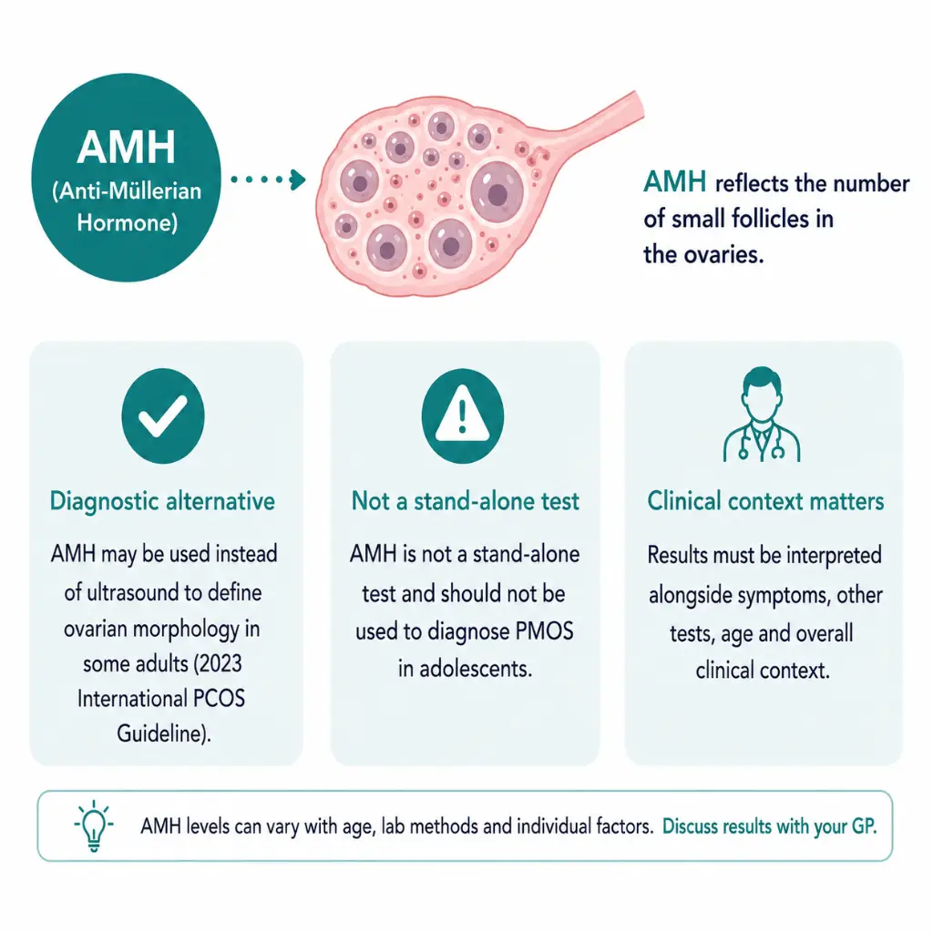 AMH PMOS diagnosis Australia and PCOS testing explained