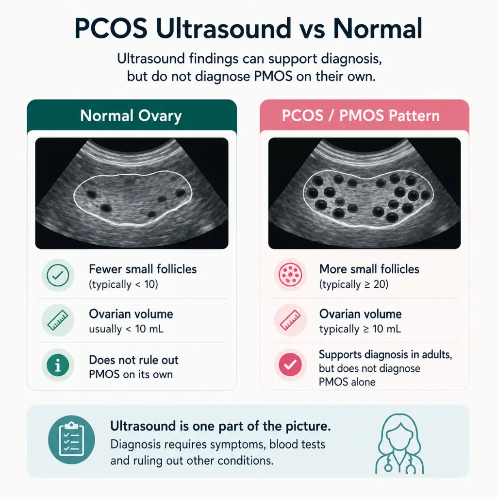 Pelvic ultrasound for PMOS and PCOS diagnosis Australia