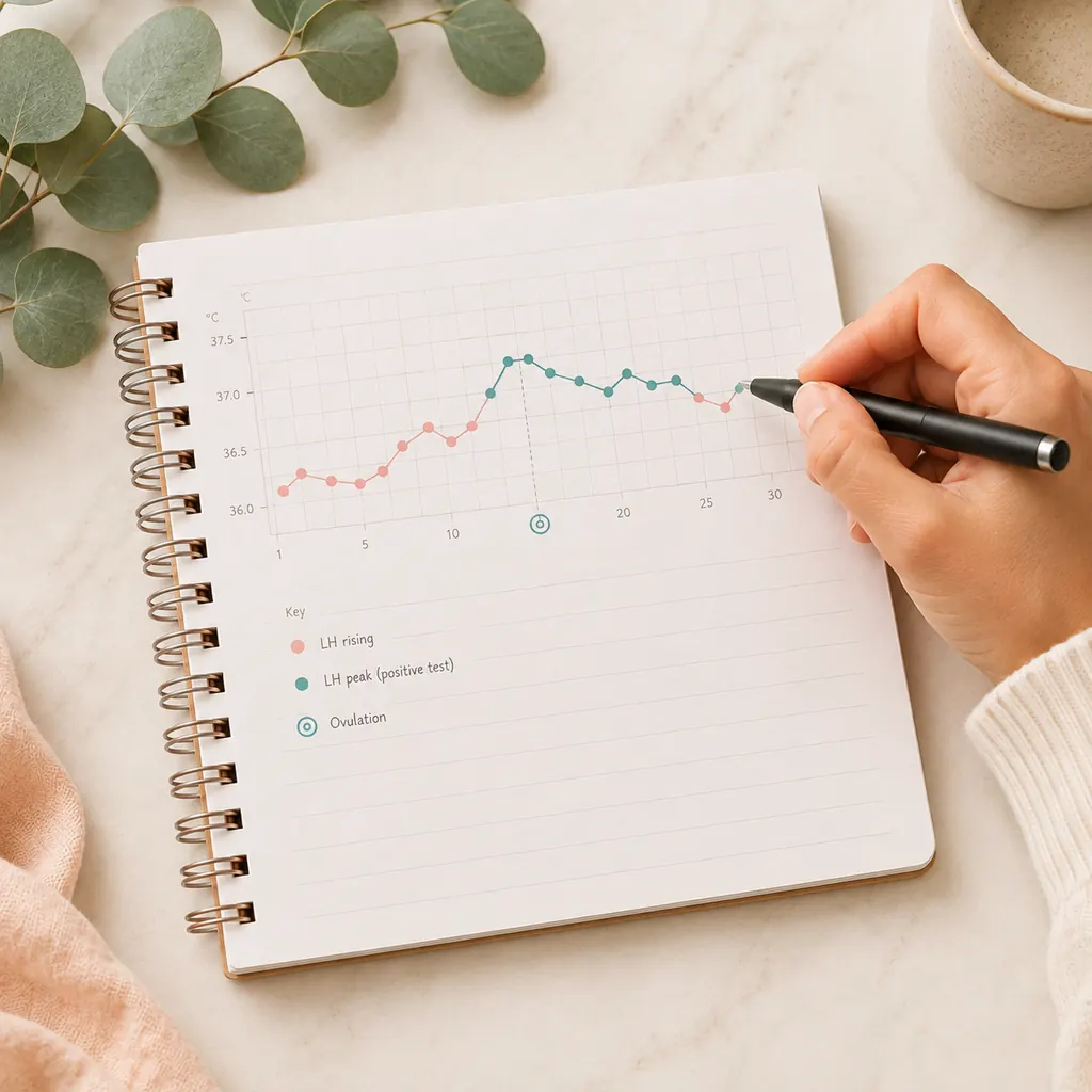 IVF cycle tracking chart used to organise treatment stages and outcomes.
