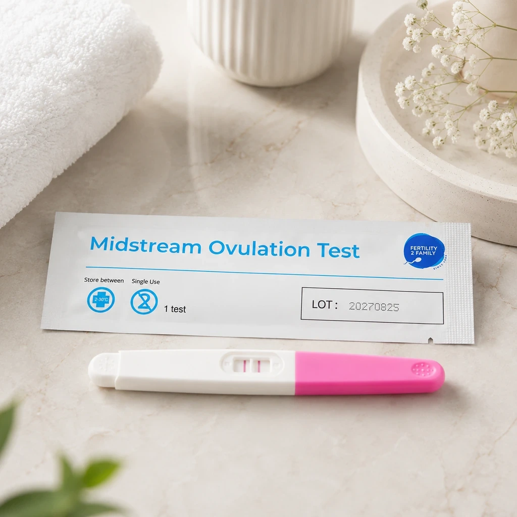 Positive midstream ovulation test for direct urinary LH testing in Australia