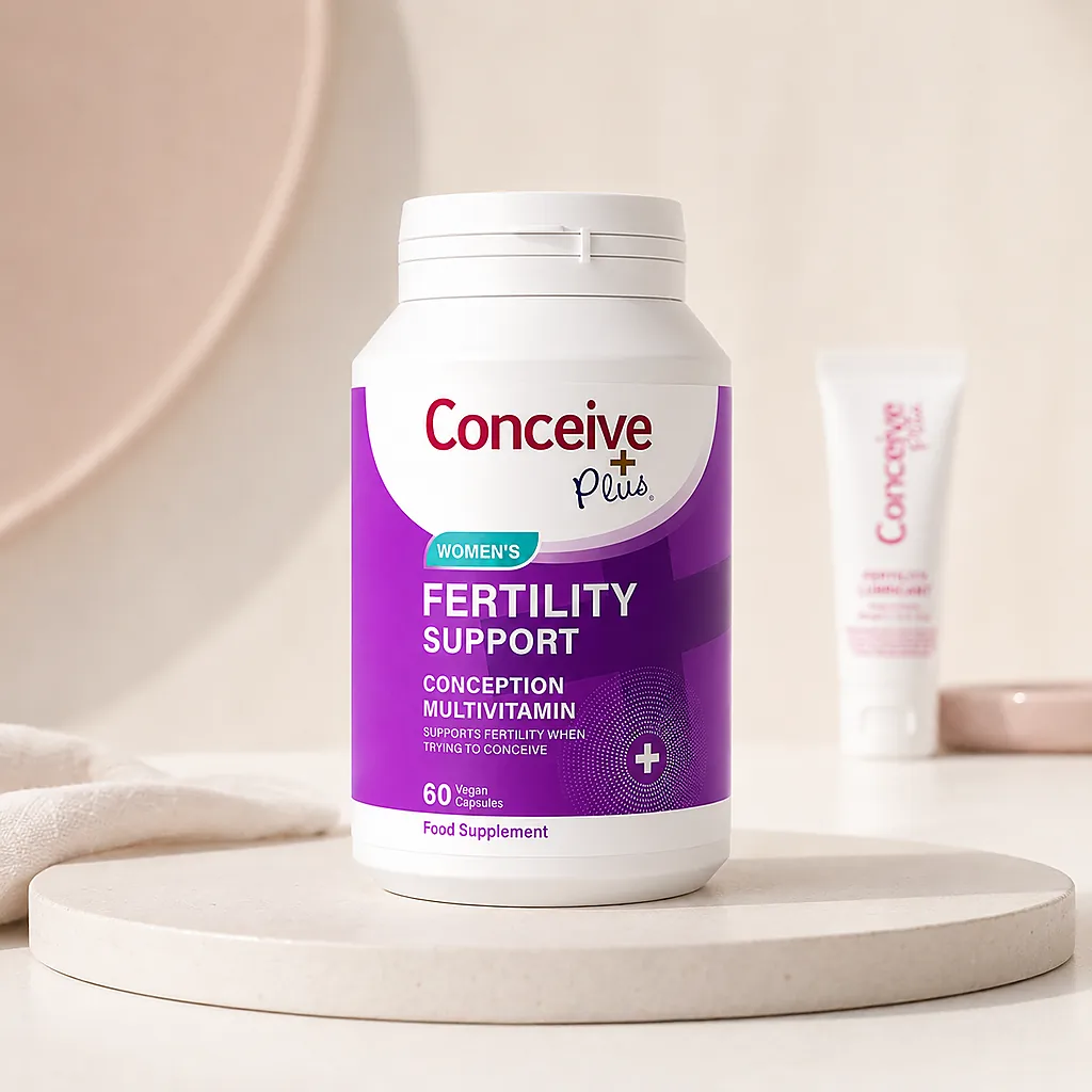 Conceive Plus Women’s Fertility Support bottle and capsules in Australia