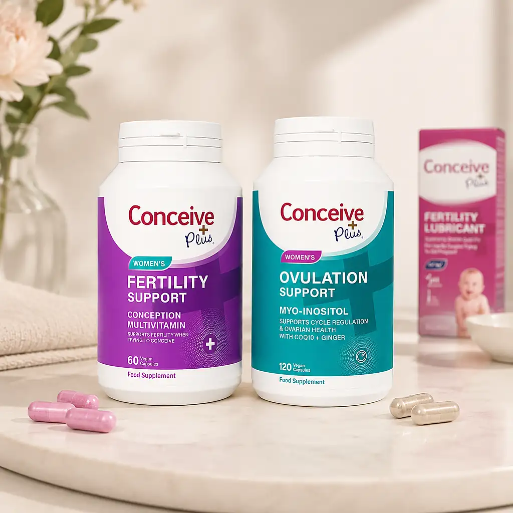 Conceive Plus vitamins and fertility lubricant package Australia