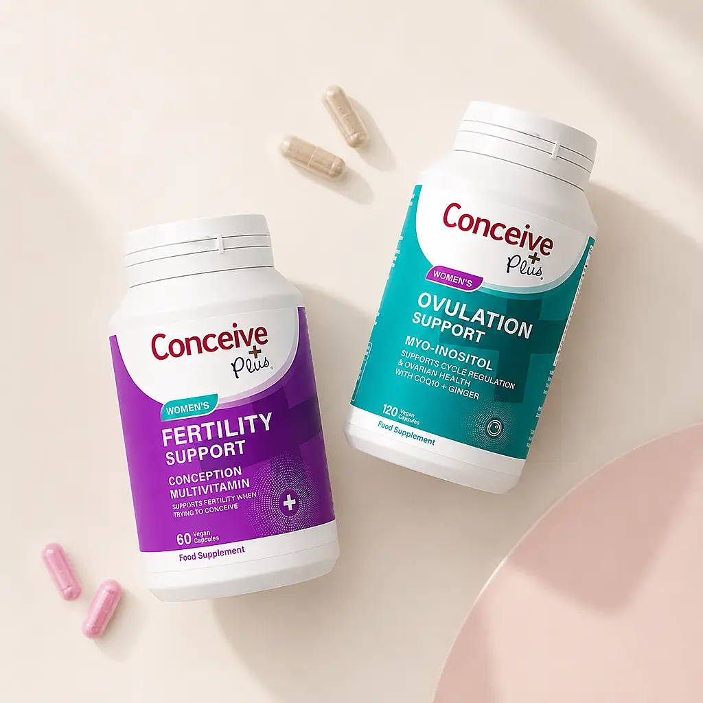 Women’s Fertility Support and Ovulation Support product display in Australia