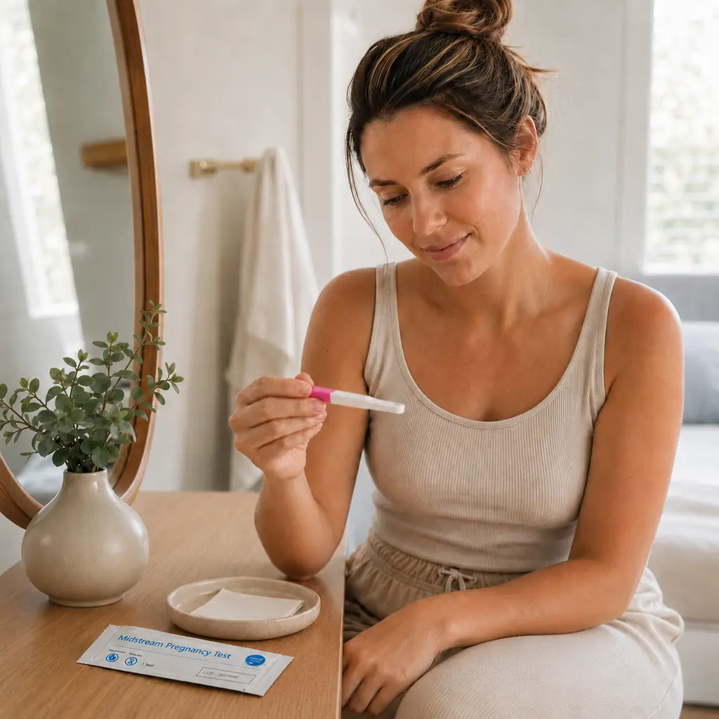 Home pregnancy test after a positive result in Australia, which cannot monitor pregnancy development