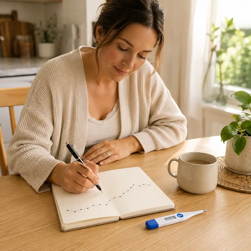 BBT cycle charting to understand ovulation patterns while trying to get pregnant