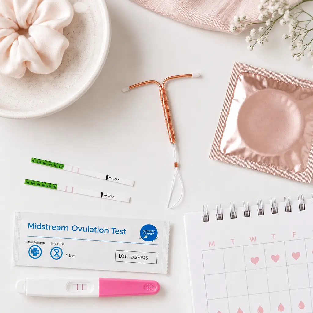 Comparison of birth control methods and ovulation-test interpretation