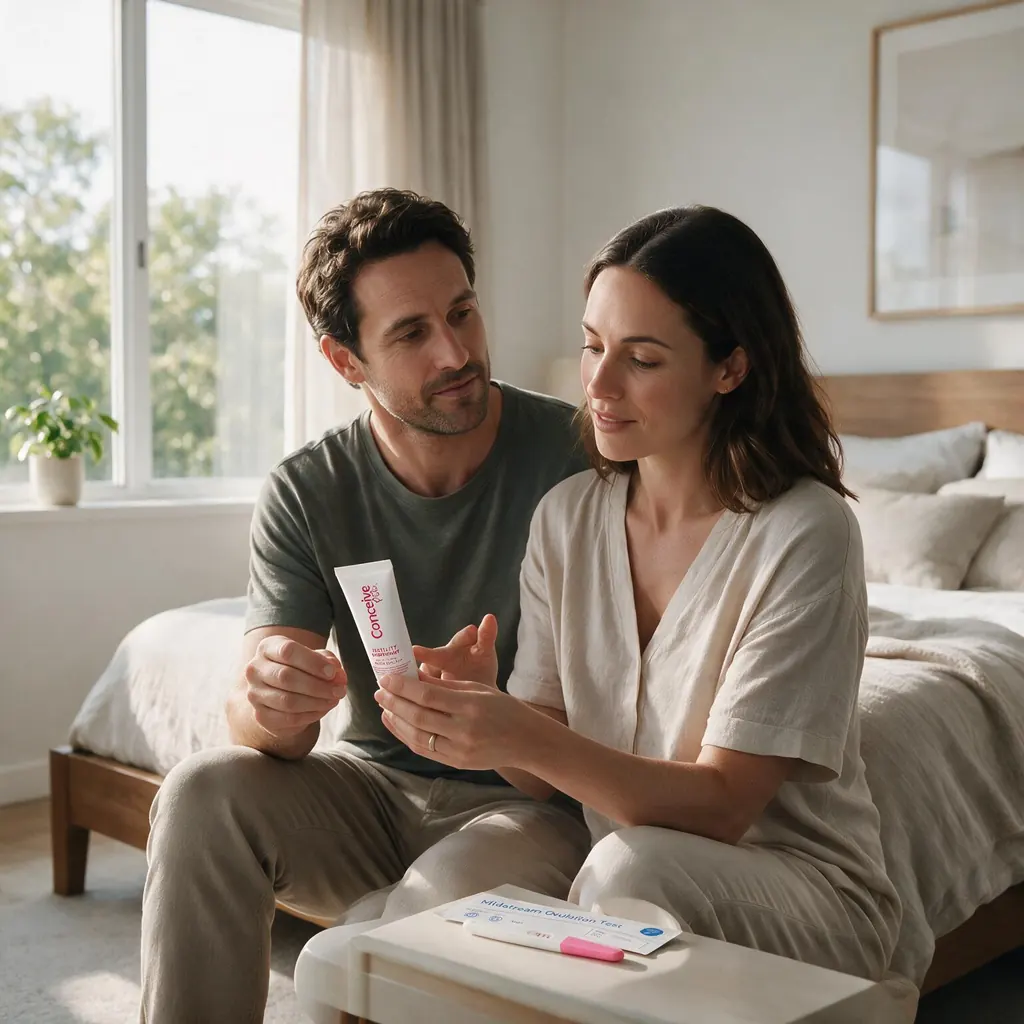 Conception-friendly lubricant and ovulation test used for TTC timing in Australia