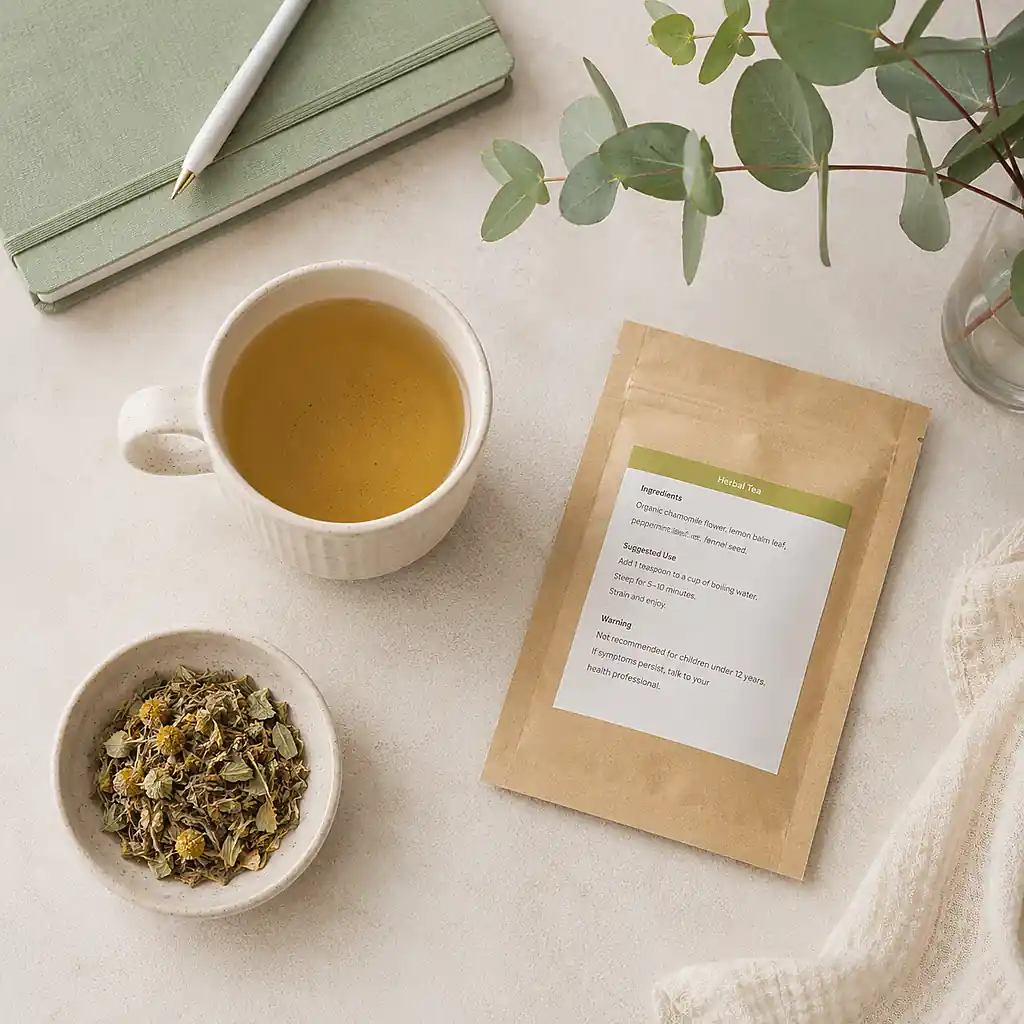Herbal fertility tea and ovulation support ingredients in Australia