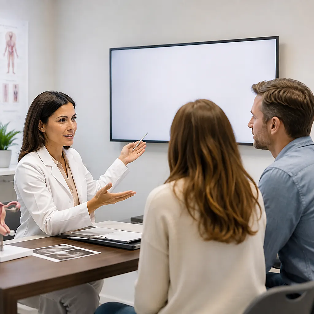 Australian fertility consultation discussing IUI success rates, costs and treatment options