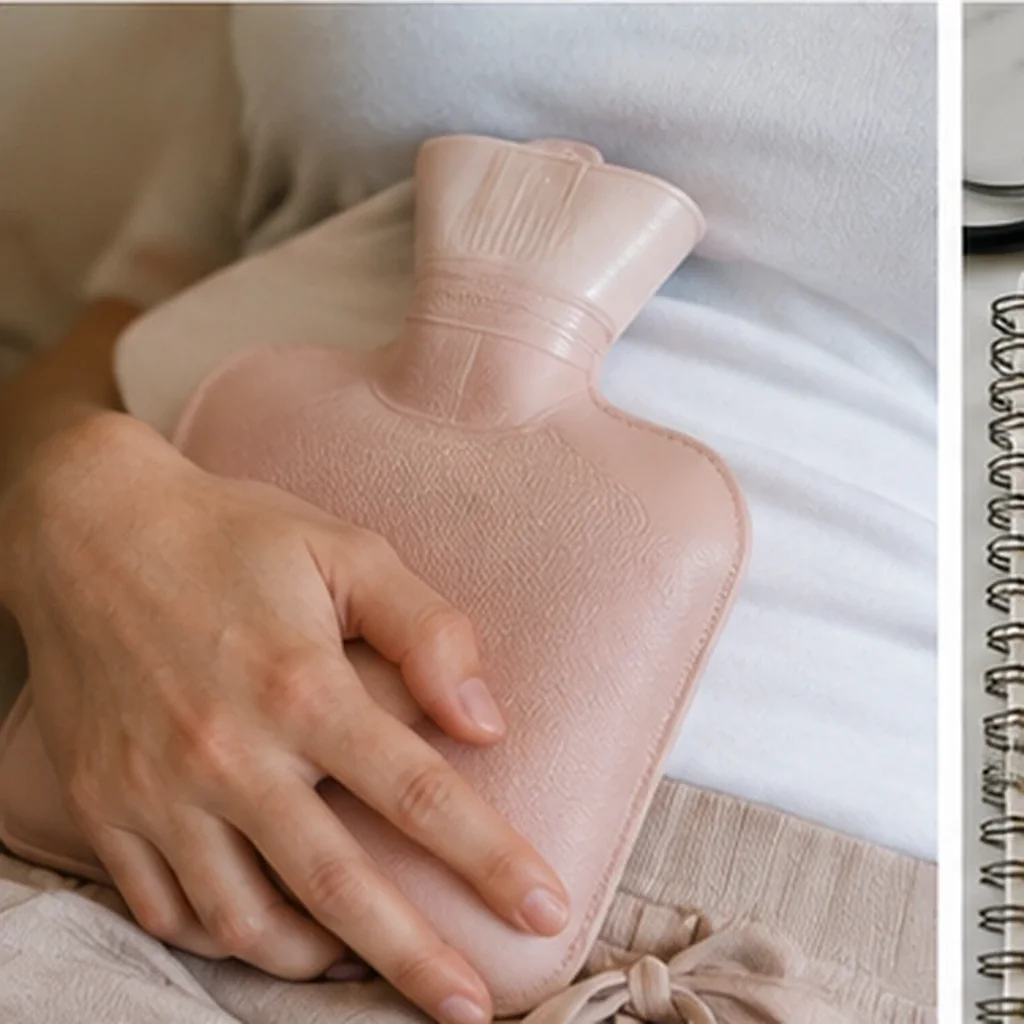Water bottle and walking shoes for gentle bloating self-care