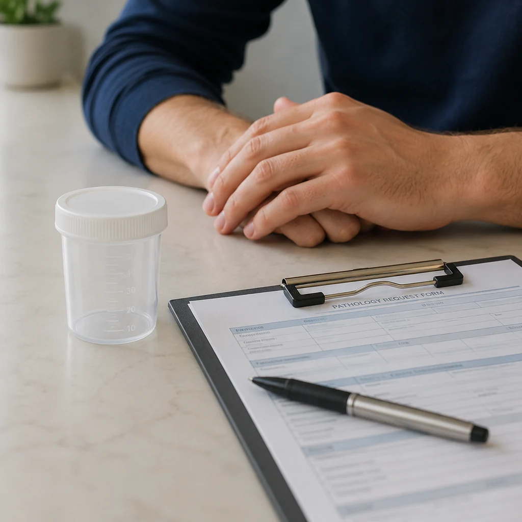 Semen analysis and sperm count test used for male fertility testing in Australia