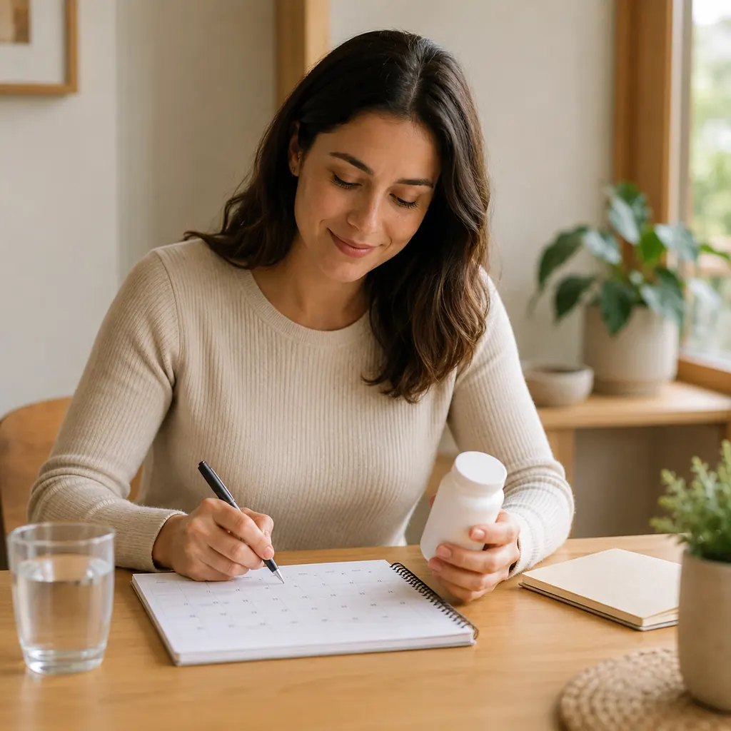 Woman planning when to start prenatal vitamins before pregnancy in Australia