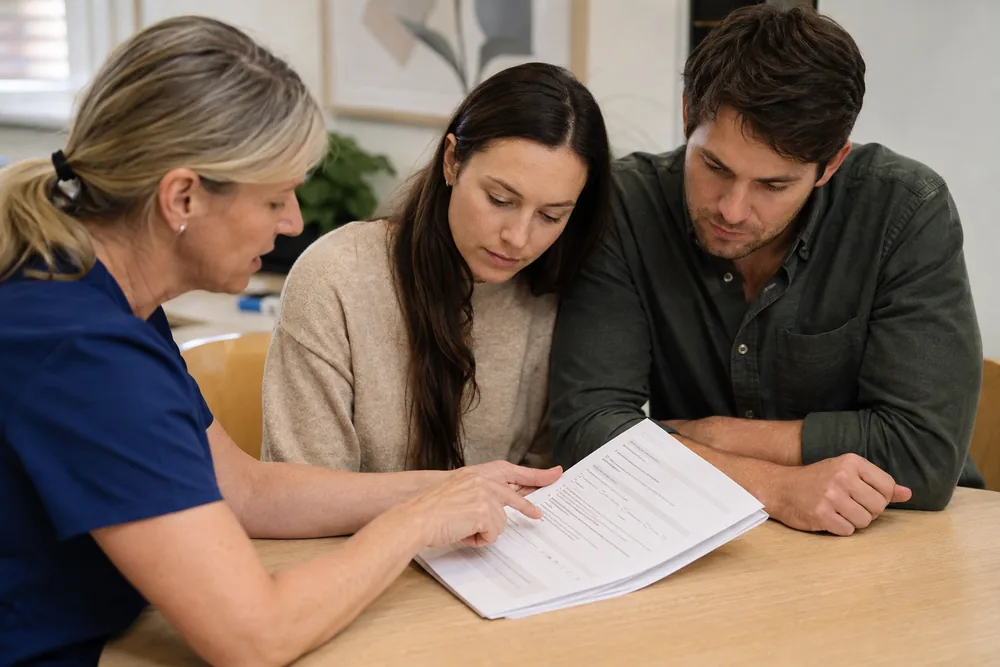 Donor egg IVF informed consent discussion with a fertility clinic in Australia