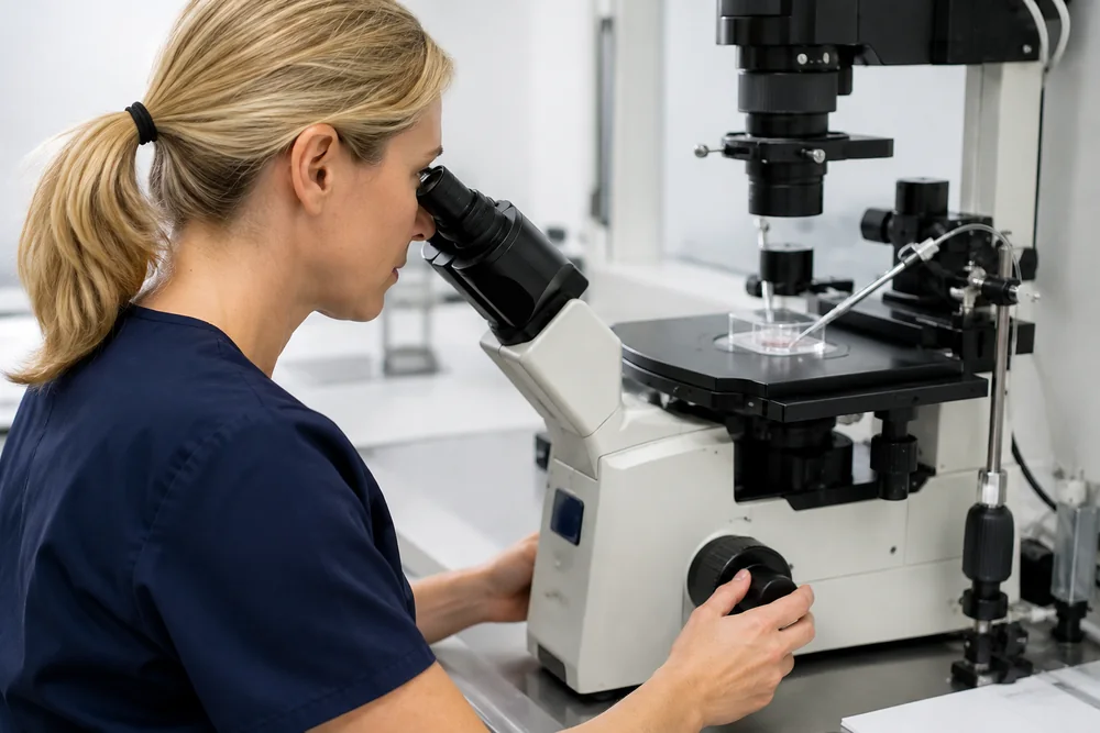 Donor egg IVF embryology laboratory in Australia used to assess treatment success rates