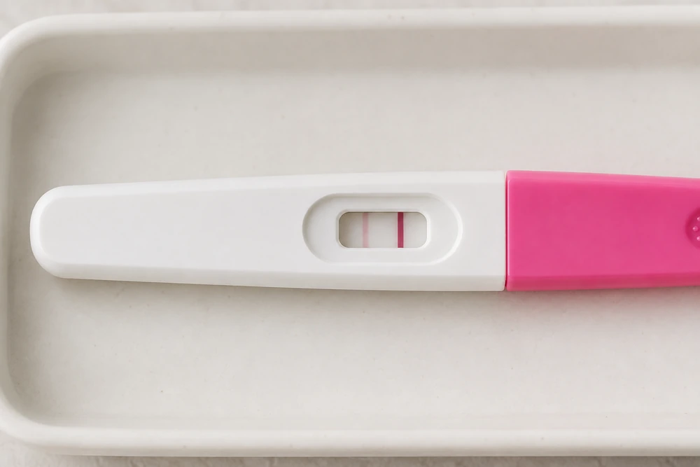 Pregnancy test reading window in Australia for checking a faint positive line or late evaporation mark