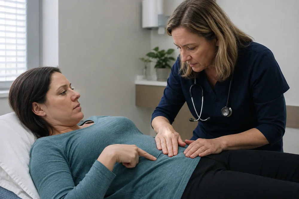 Australian GP assessment for pelvic pain and repeated no LH surge ovulation test results