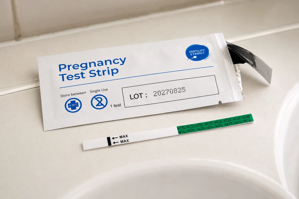 Cycle timeline showing two LH peaks and how a later ovulation estimate can change the pregnancy test date