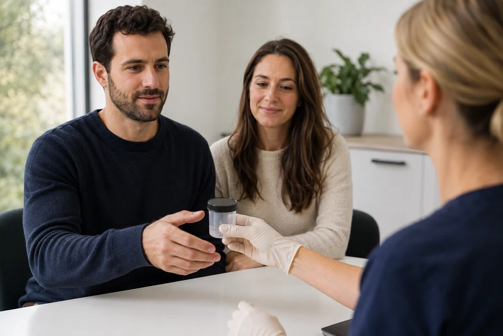 Male partner fertility assessment during fertility specialist care in Australia
